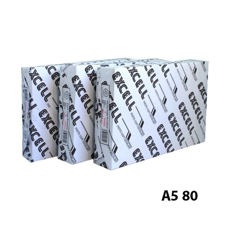 Giấy A5 Excel 80gsm màu trắng kích thước 150x210mm